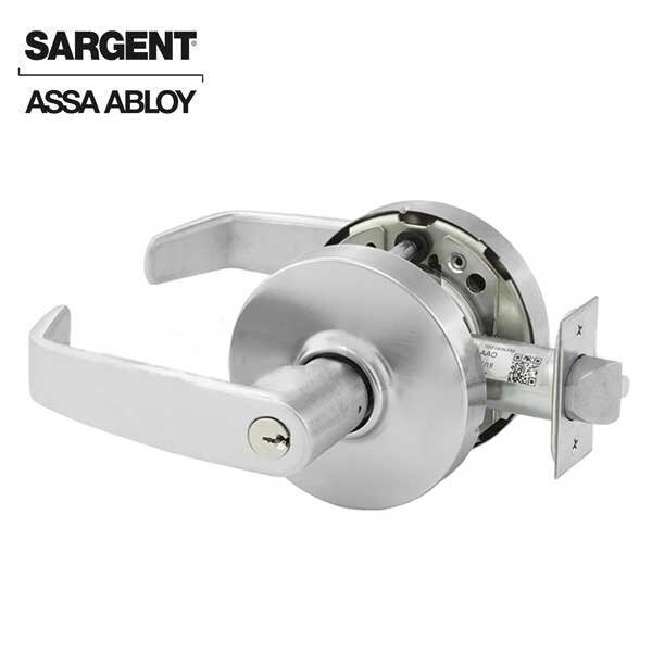 Sargent 10 Line Series Cylindrical Lock Mechanical Classroom L Trim L Rose Strike Lip Length 1-1/4 Satin Chr SRG-28-10G37-LL-26D - main